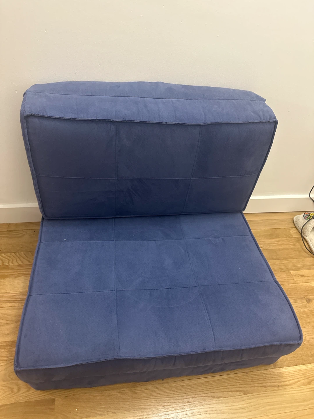 Convertible Blue Floor Chair and Lounger