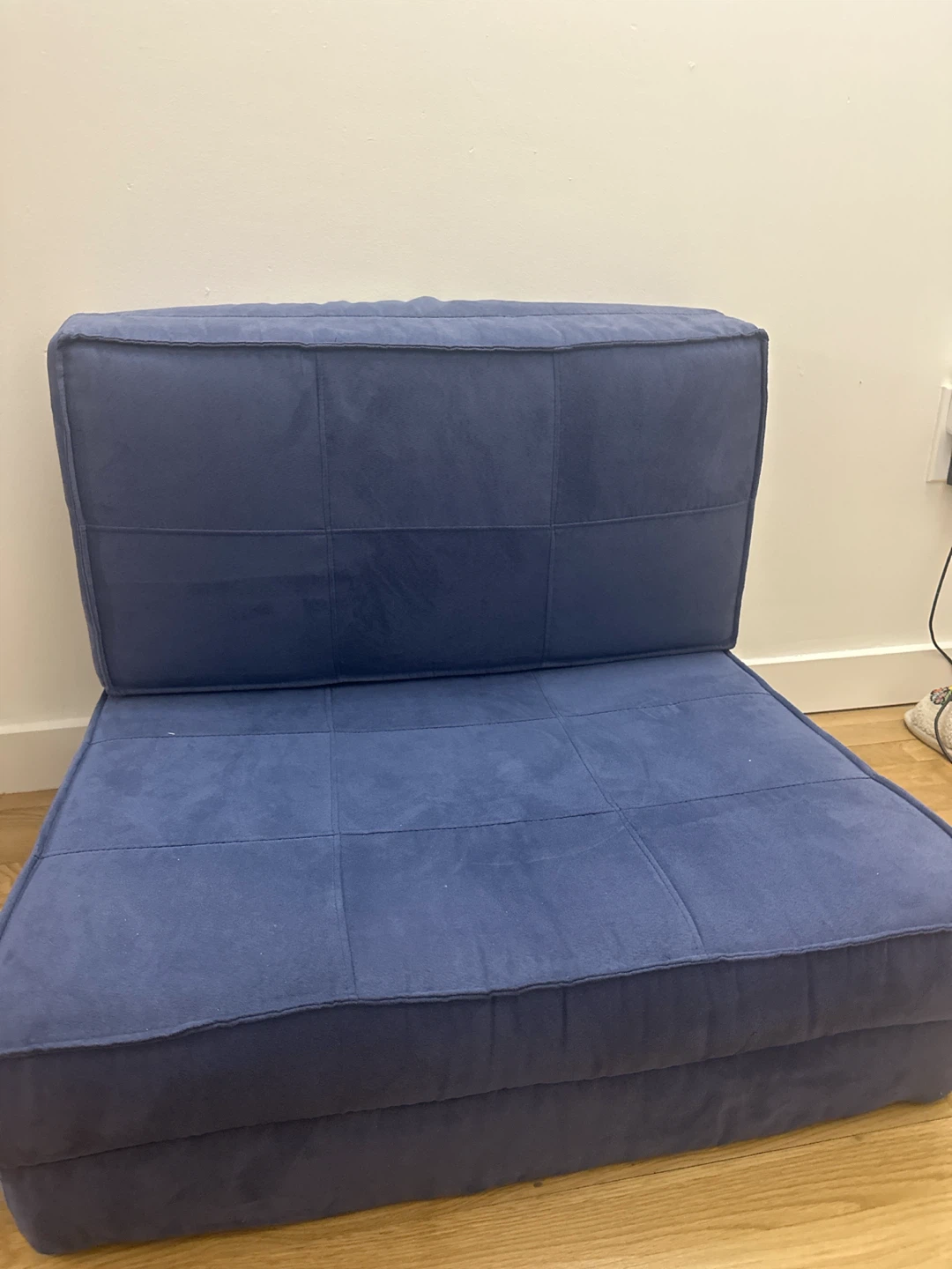 Convertible Blue Floor Chair and Lounger - photo 2