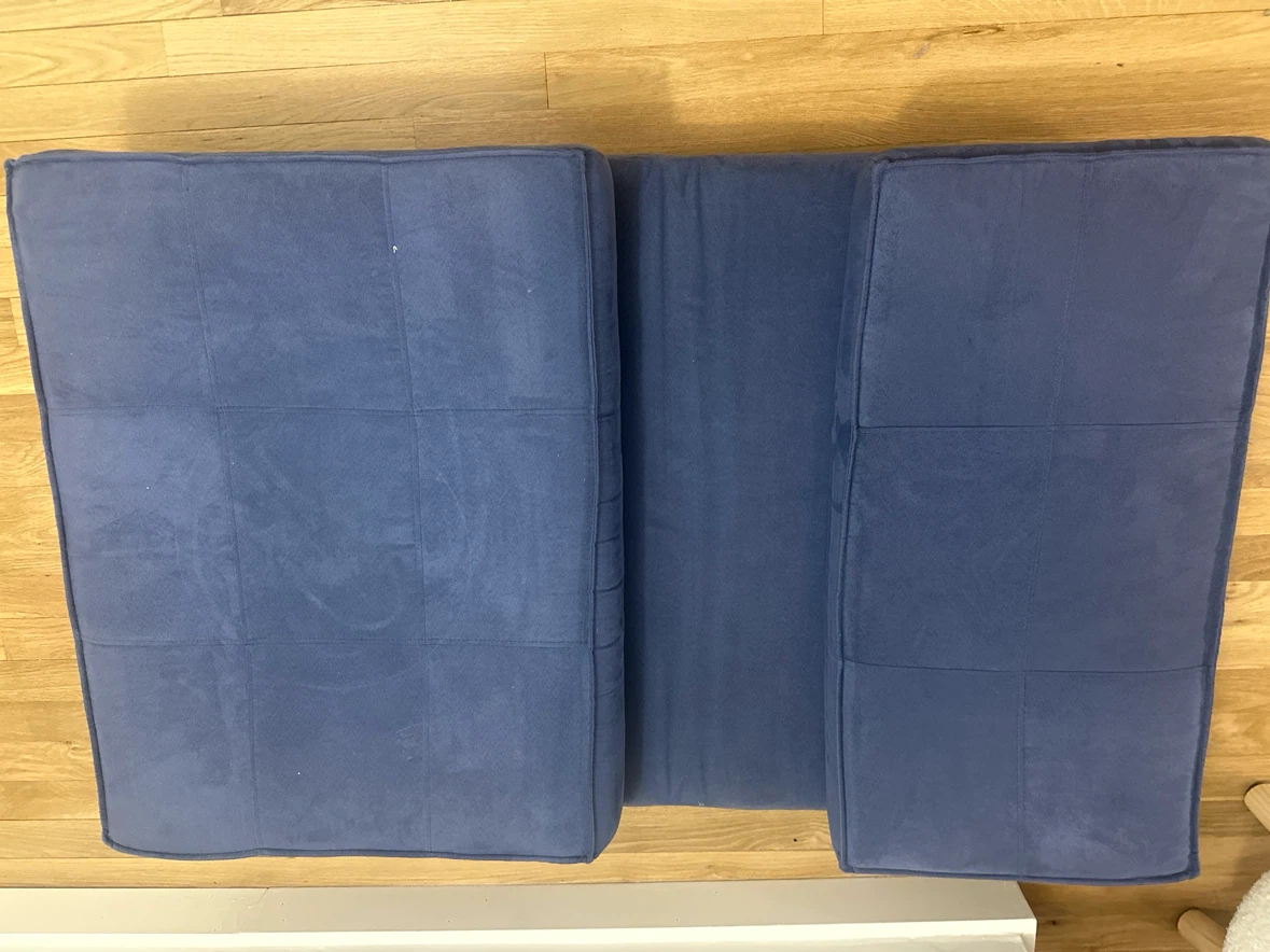 Convertible Blue Floor Chair and Lounger - photo 3