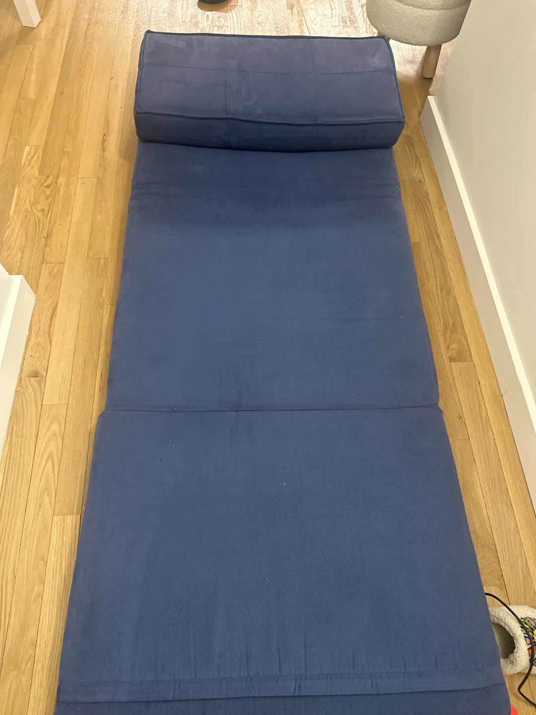 Convertible Blue Floor Chair and Lounger - photo 4