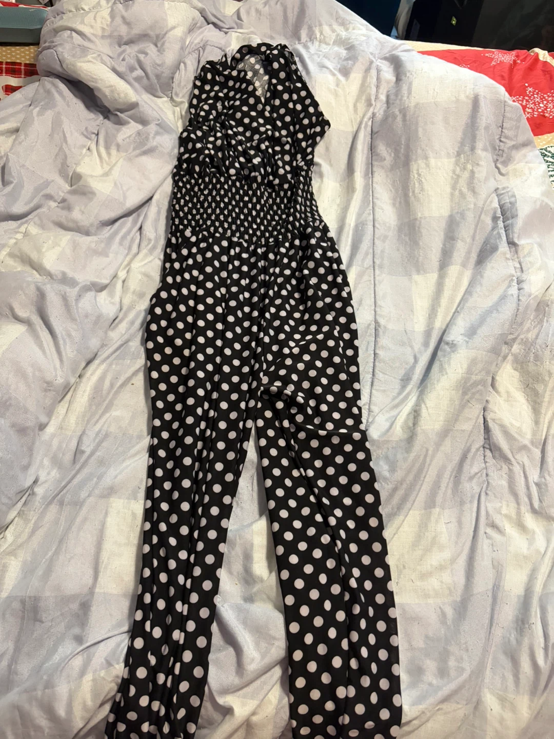 Black and White Polka Dot Jumpsuit
