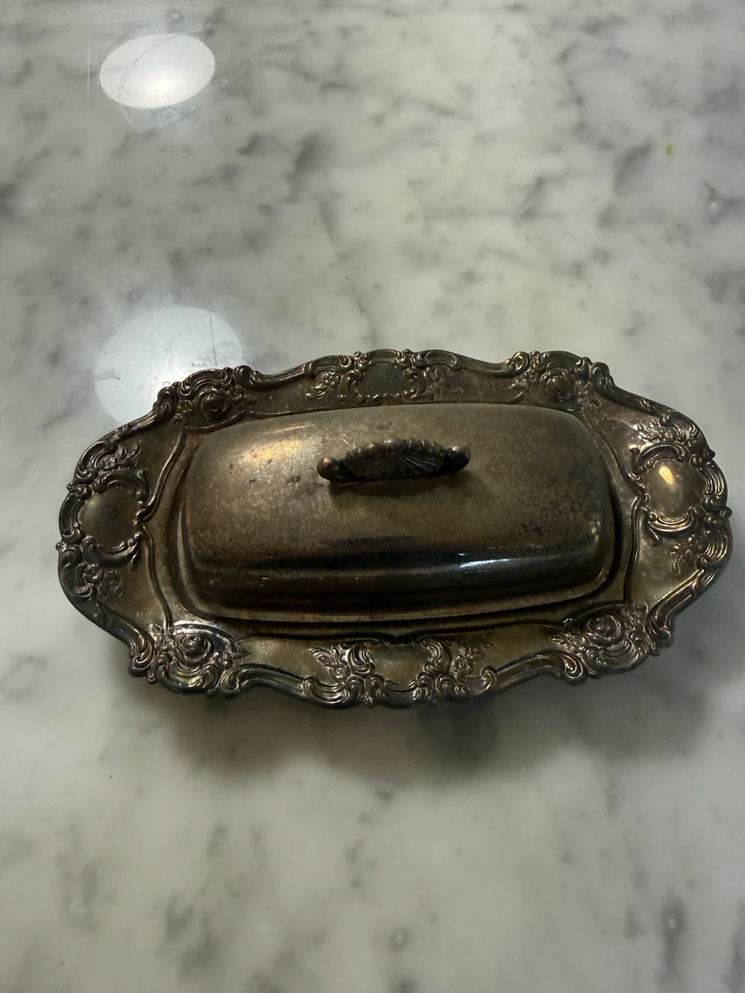 Wm Rogers Silver Plated Butter Dish