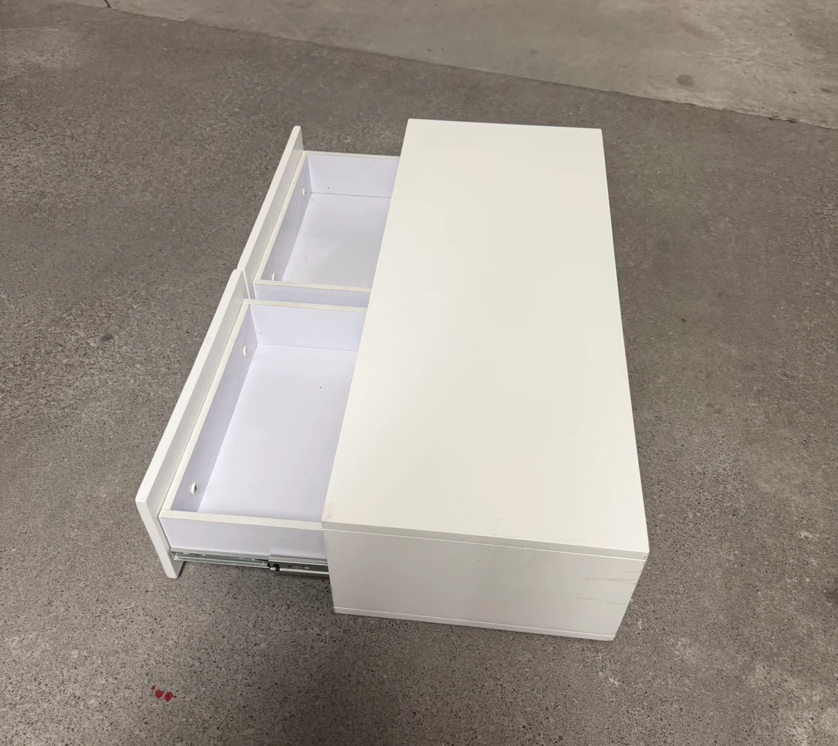 Modern White Storage Console Cabinet with 3D Wave Drawers - photo 5