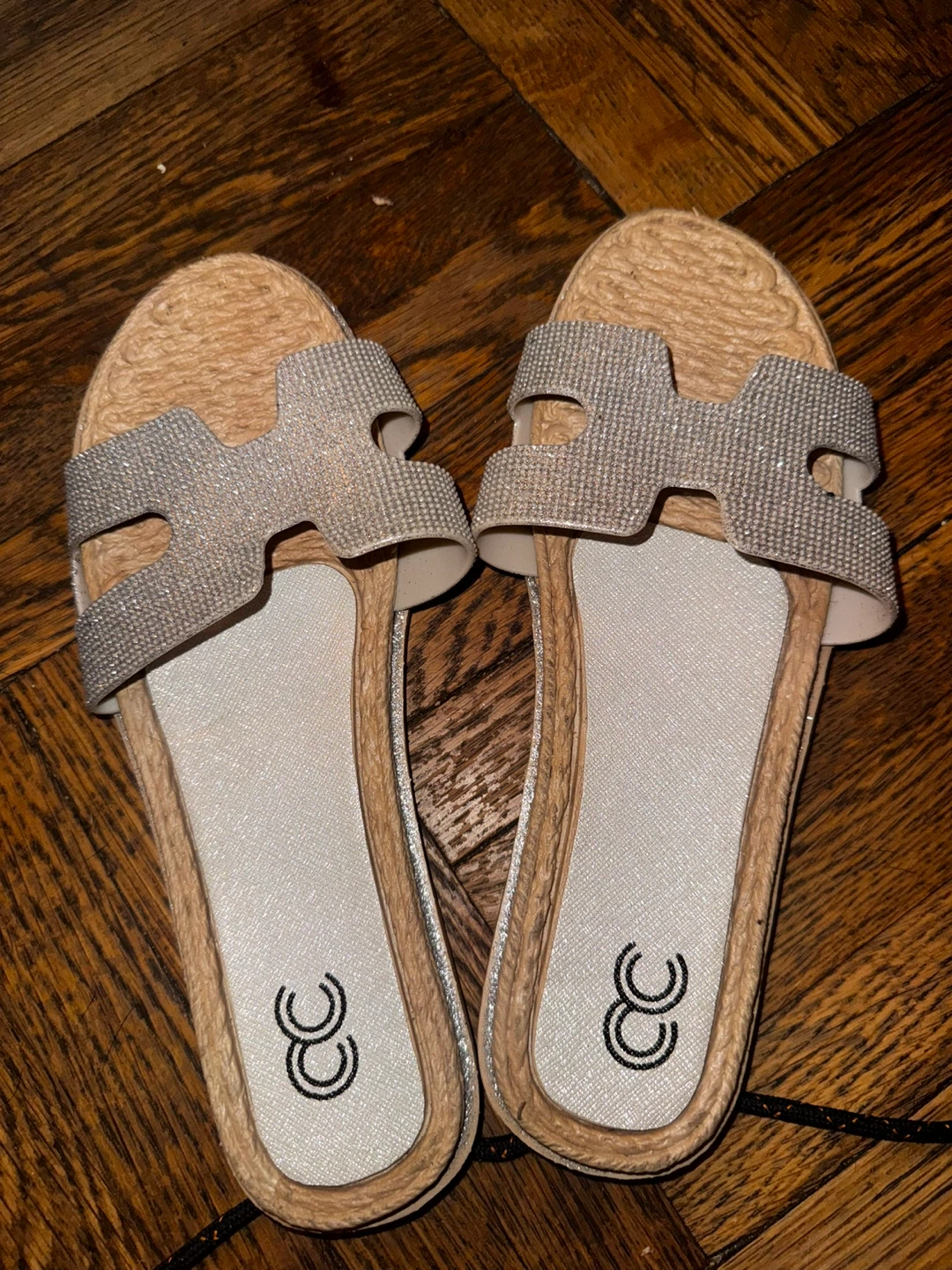 CC Rhinestone Slide Sandals