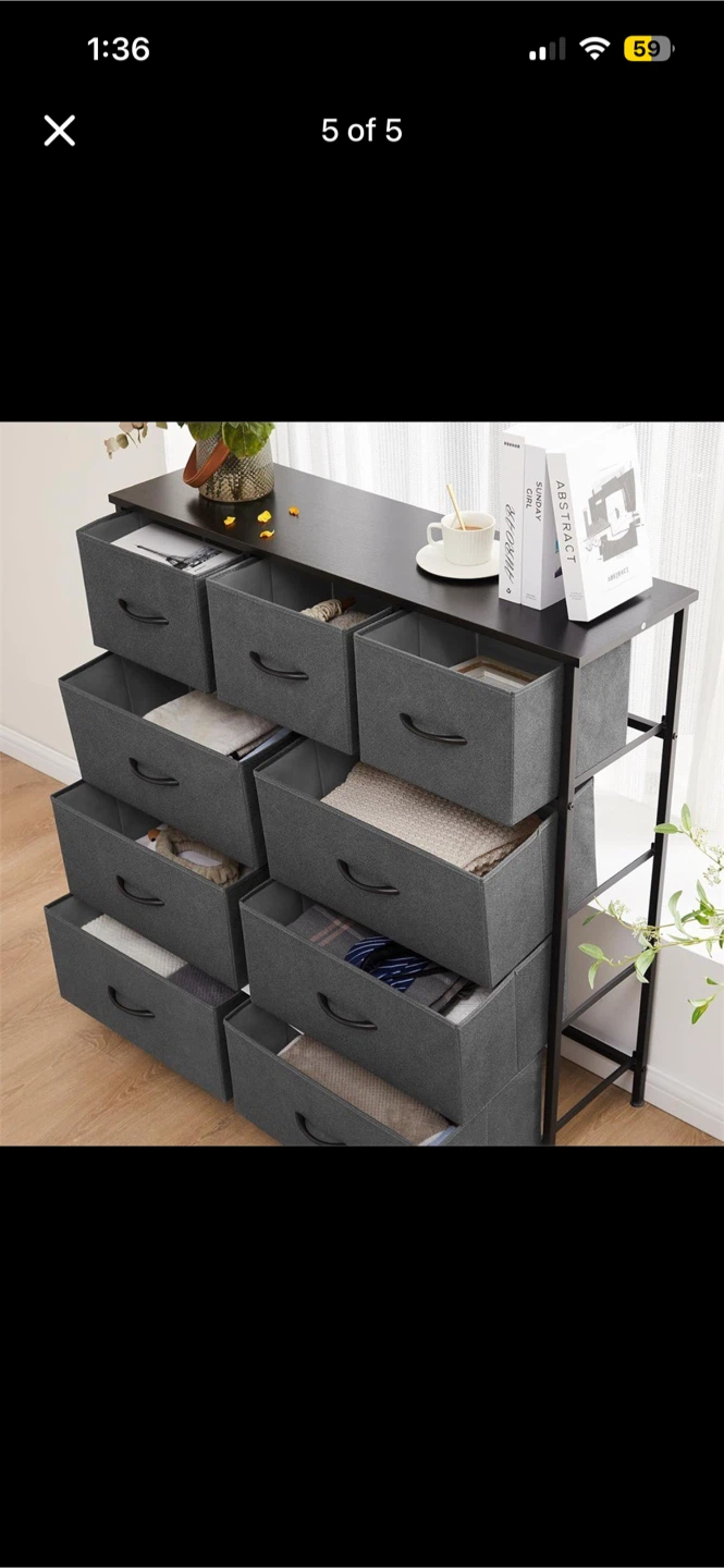 9-Drawer Fabric Dresser Storage Unit - photo 5