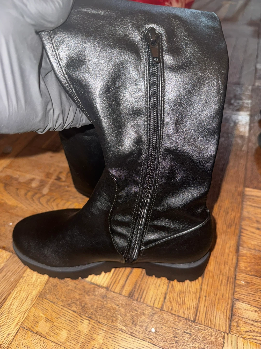 Black Over-the-Knee Boots Size 8 - photo 4