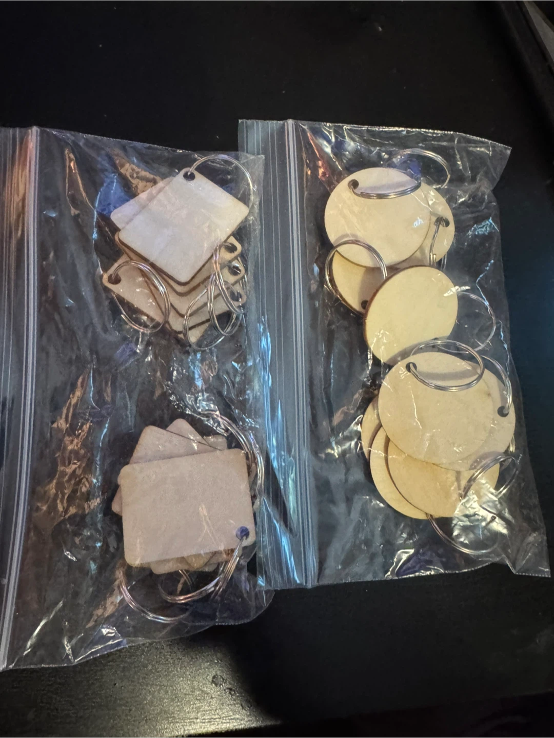 Unfinished Wooden Keychain Blanks