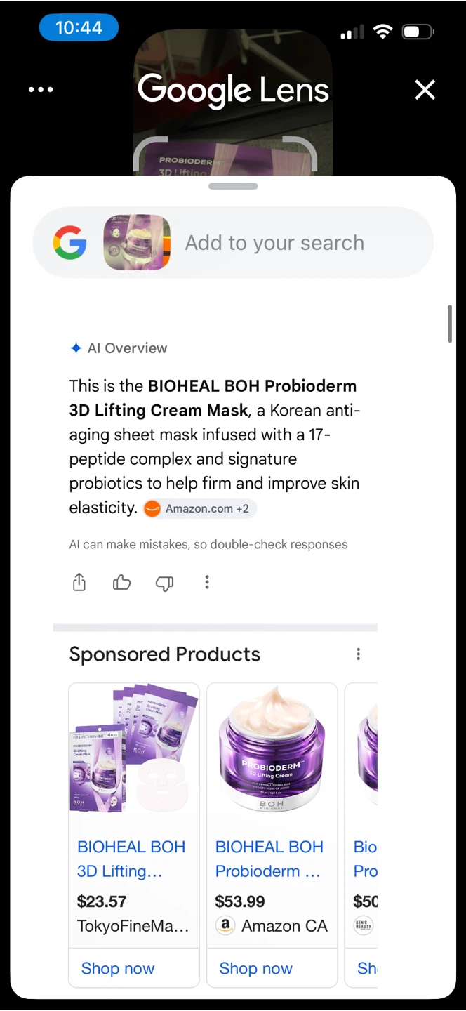 Bioheal Boh Probioderm 3D Lifting Cream Masks x5 Exp 2028 - photo 4