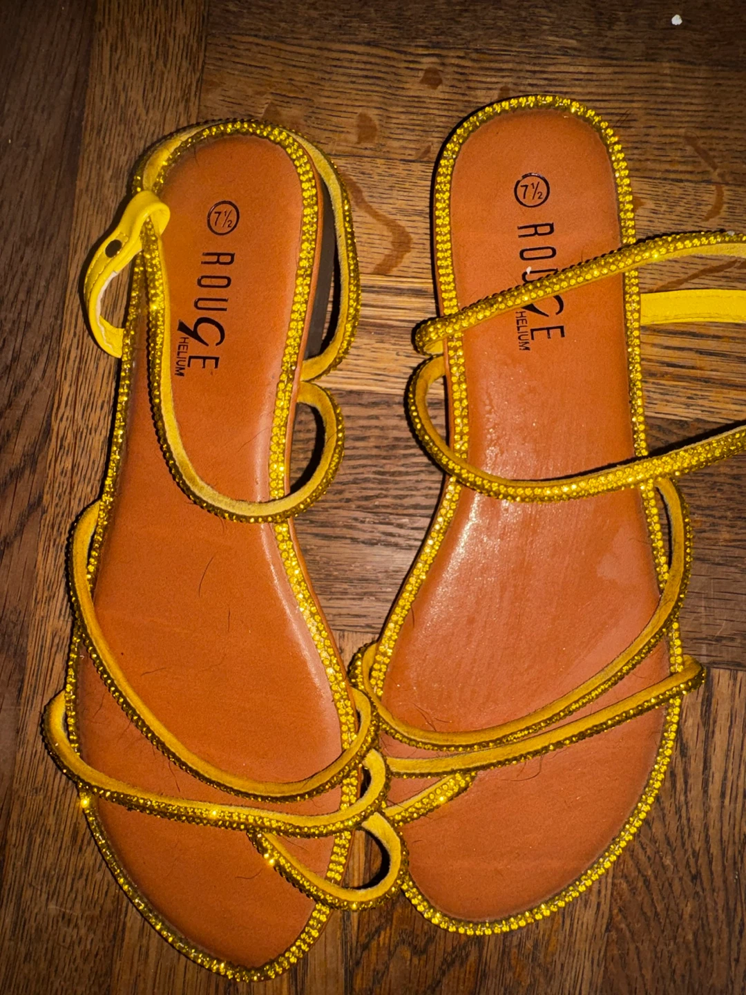 Rouge Helium Yellow Rhinestone Sandals - photo 2