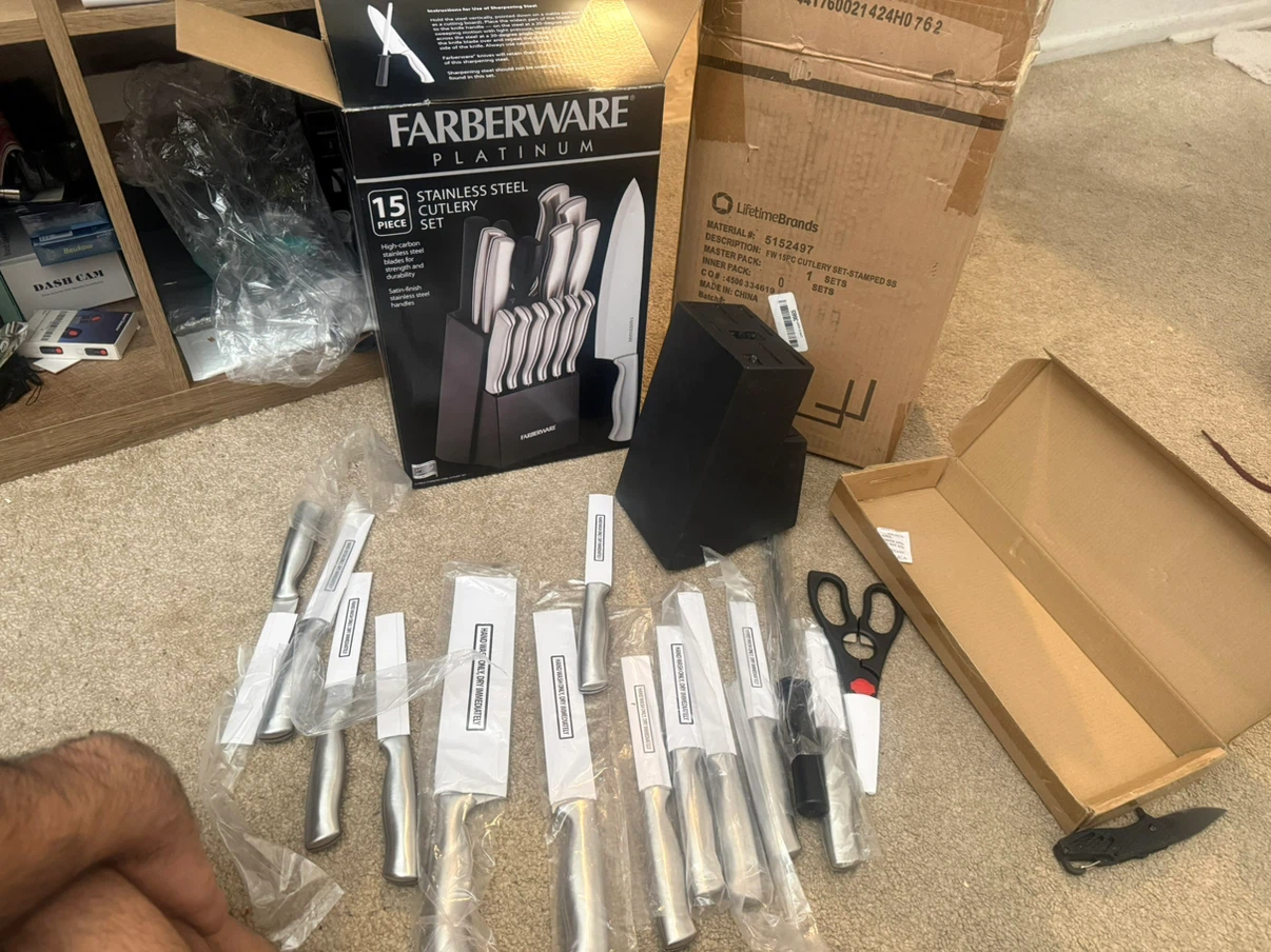 15-Piece Kitchen Knife Block Set