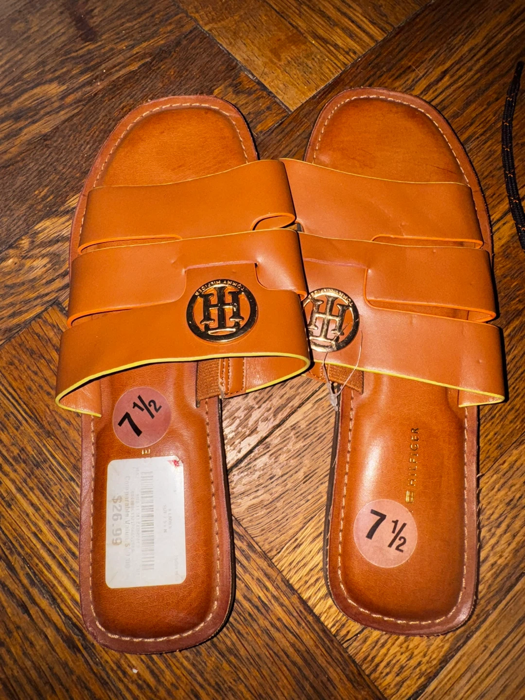 Tommy Hilfiger Women's Cognac Sandals Size 7.5 - photo 3
