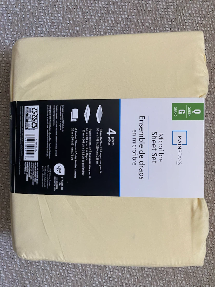 New Mainstays Queen Microfibre Sheet Set