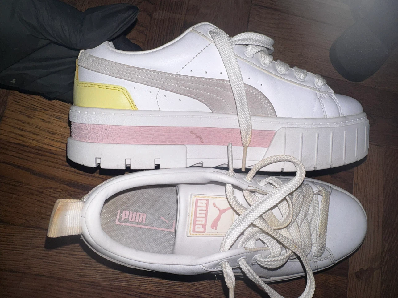 Puma Platform White Sneakers Size 7 - photo 2
