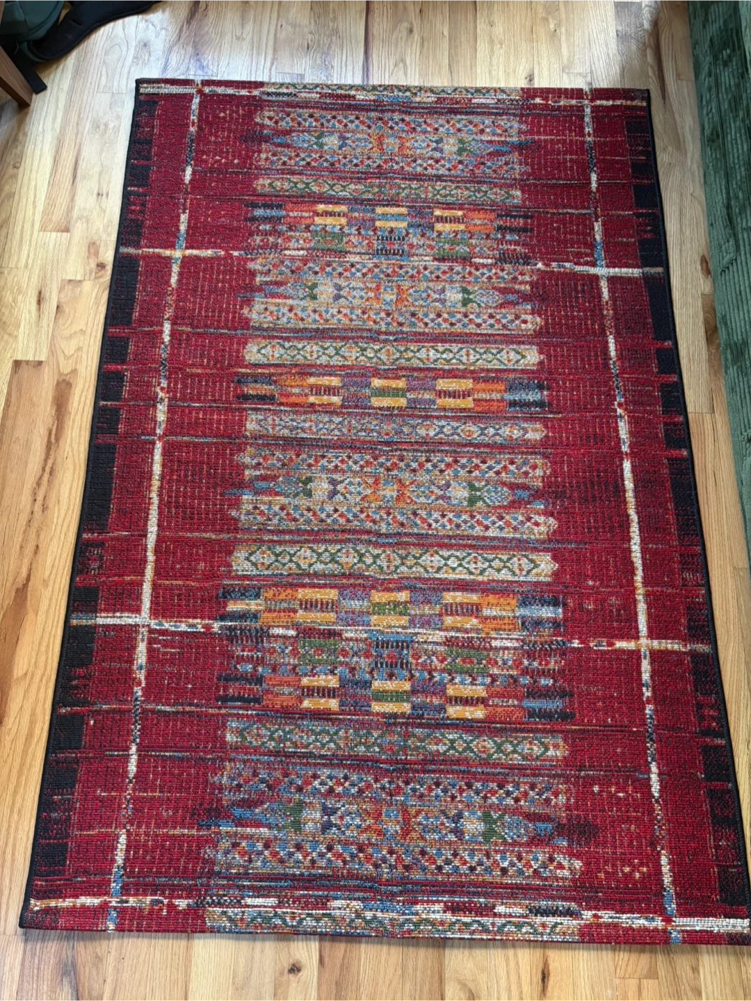 Red Patterned Area Rug