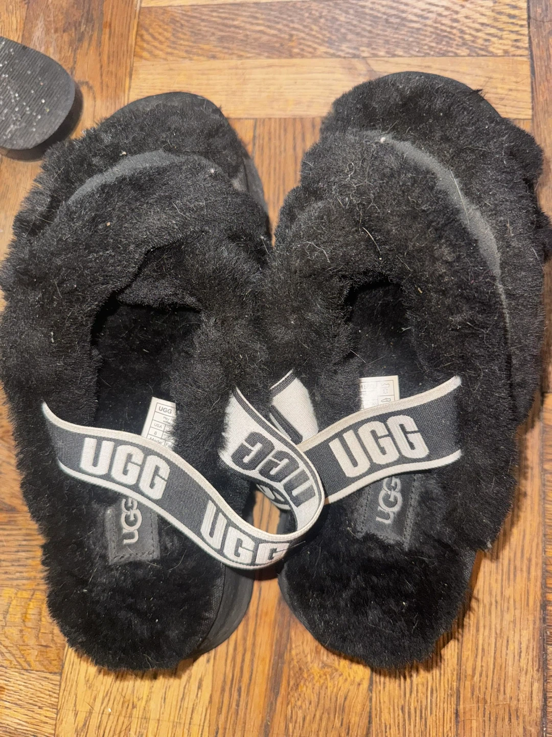 UGG Fluff Yeah Slide Sandals Black