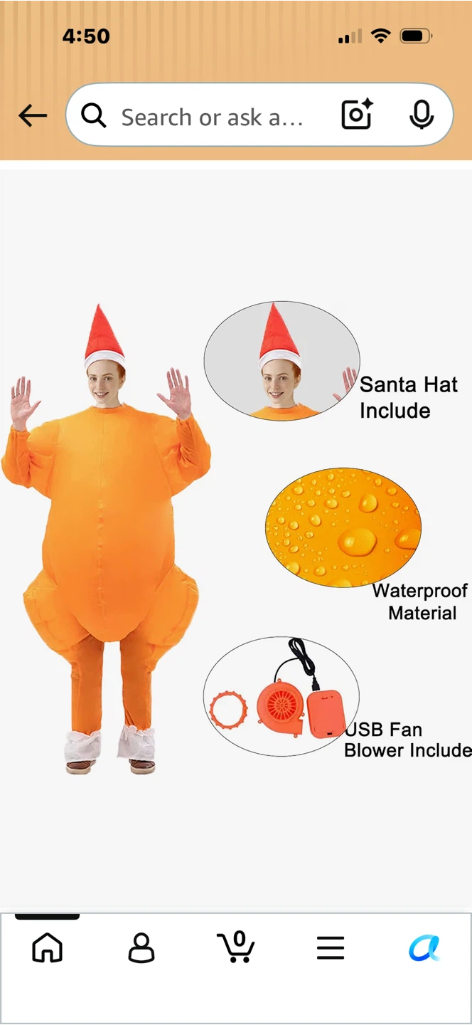Inflatable Roast Turkey Adult Costume - photo 2