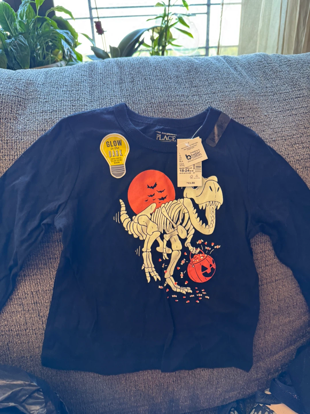 The Children's Place Glow-in-the-Dark Dinosaur Shirt - photo 2