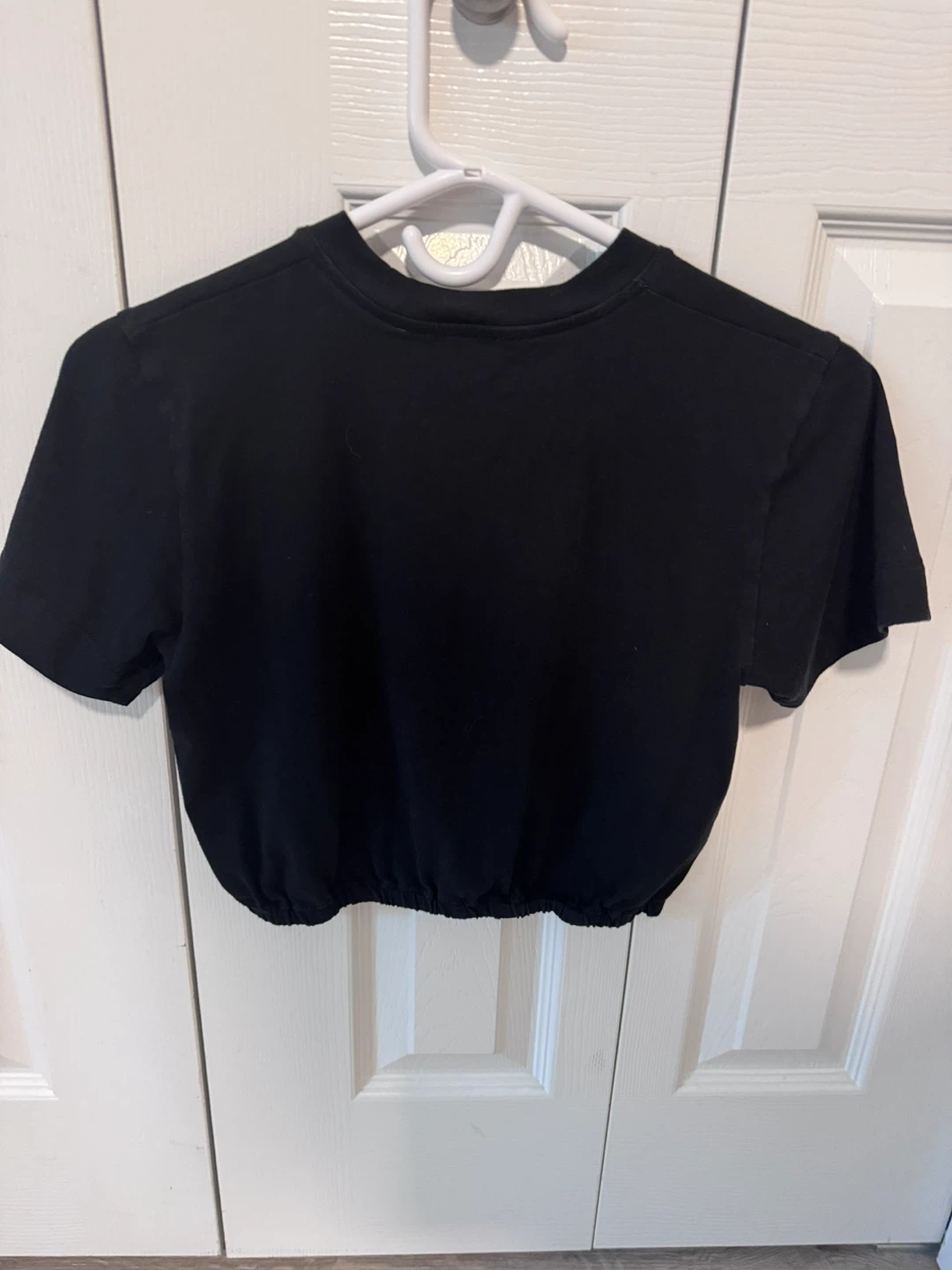 Wilfred Black Cropped Elastic Hem T-Shirt Size XS - photo 3
