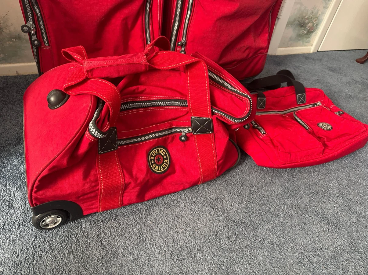 Kipling Red Rolling Luggage Set - photo 3