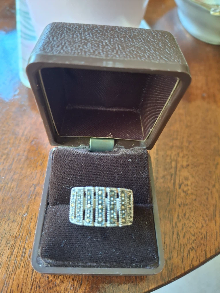 Marcasite ring (silver, stamped 925) - photo 2