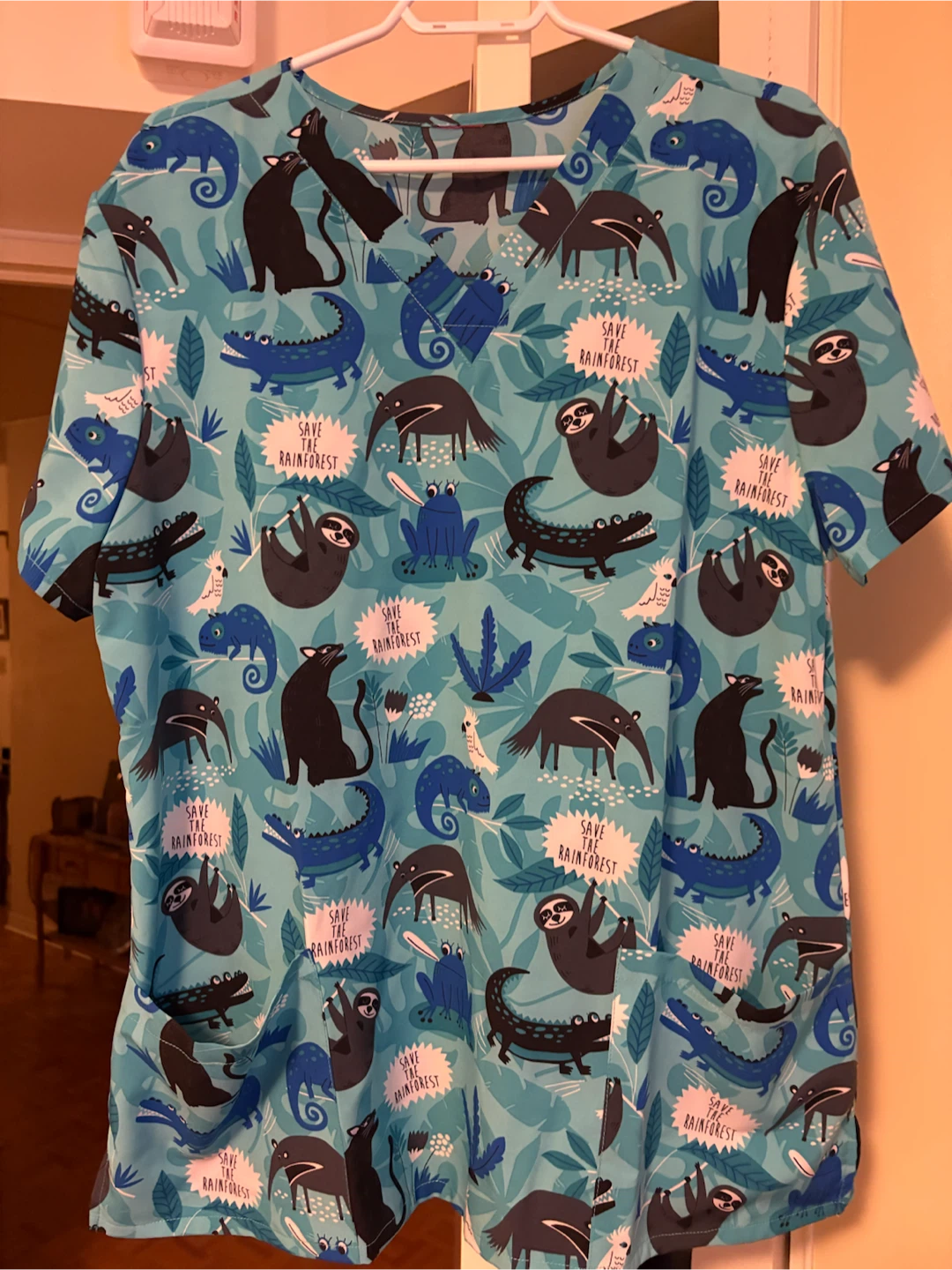 Lot of 5 Assorted Print Scrub Tops