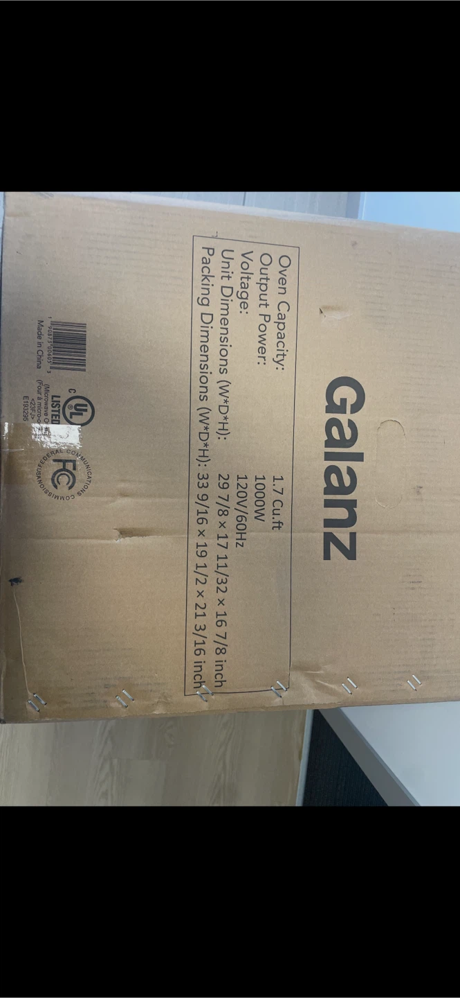 Brand new- Over the range Galanz microwave