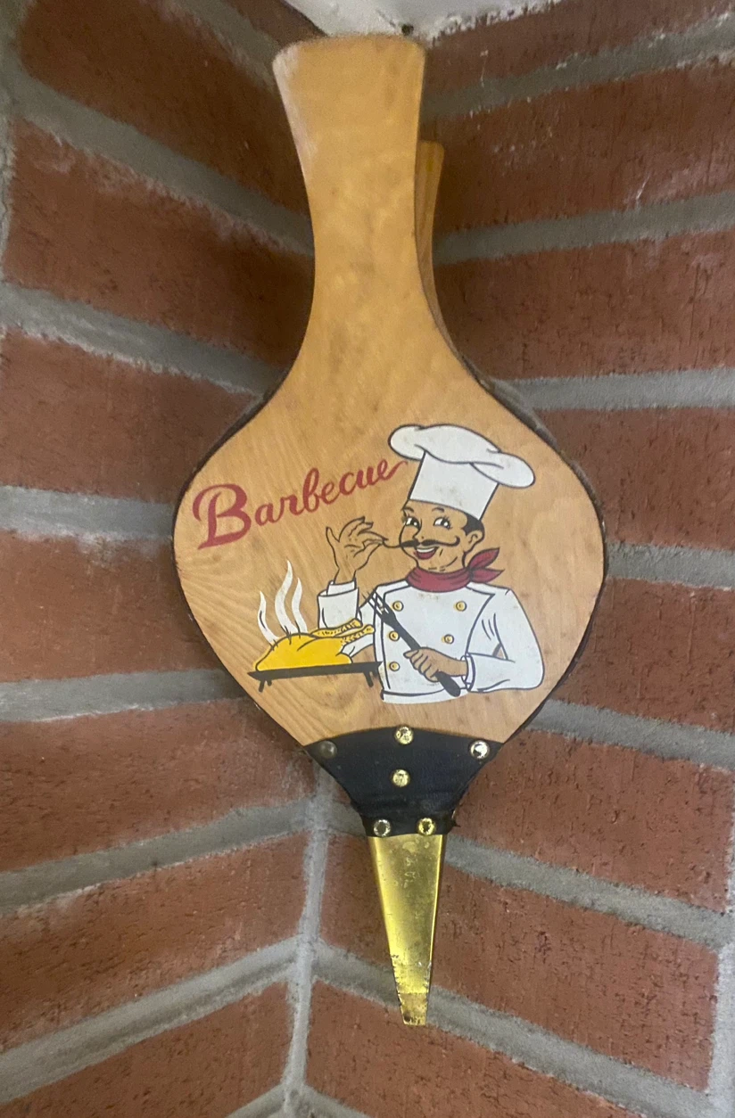 Retro Mid-Century Grill Chef Fireplace Bellows - Vintage Canada