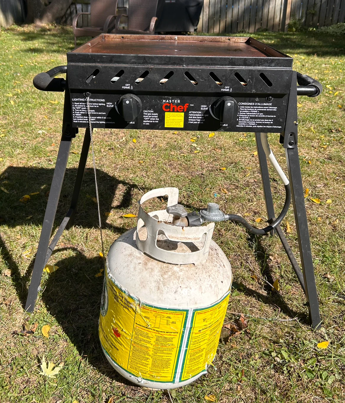 Master Chef Portable Propane Griddle