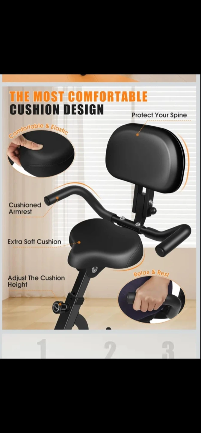 KALWOL 5-in-1 Foldable Stationary Exercise Bike