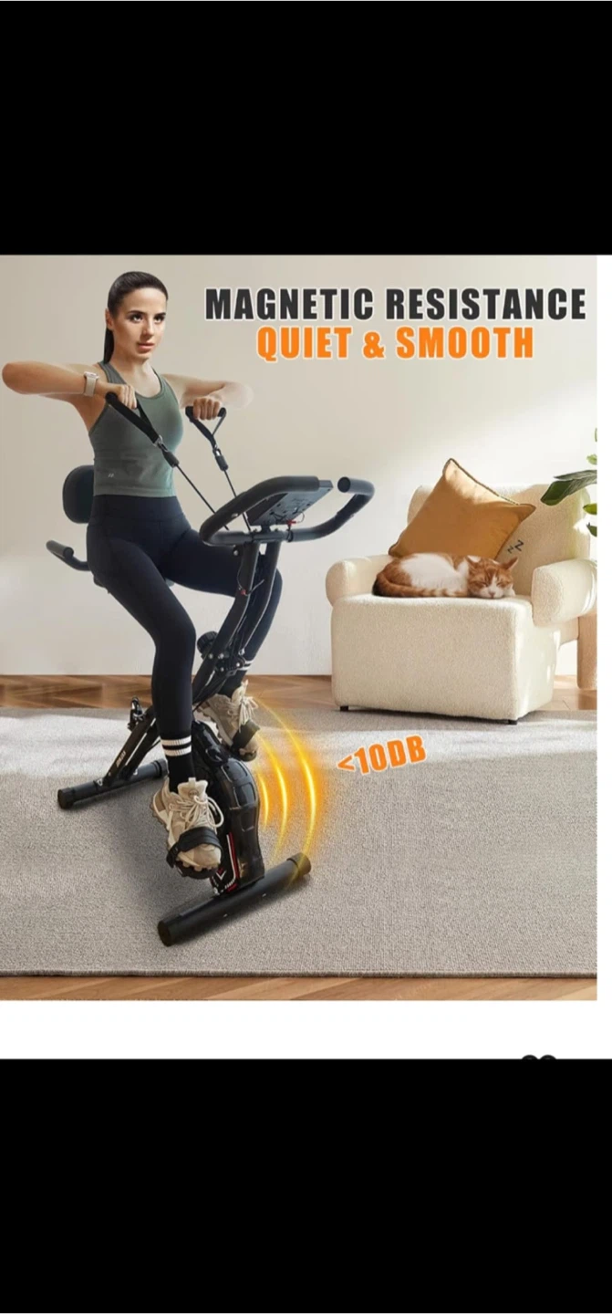 KALWOL 5-in-1 Foldable Stationary Exercise Bike - photo 2
