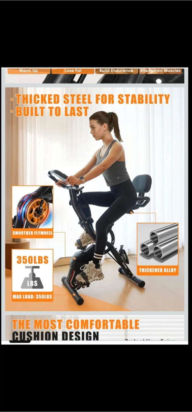 KALWOL 5-in-1 Foldable Stationary Exercise Bike - photo 3