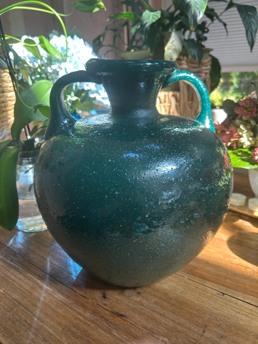 Large handled vase "pulegoso", designed 1932, Venini, Murano