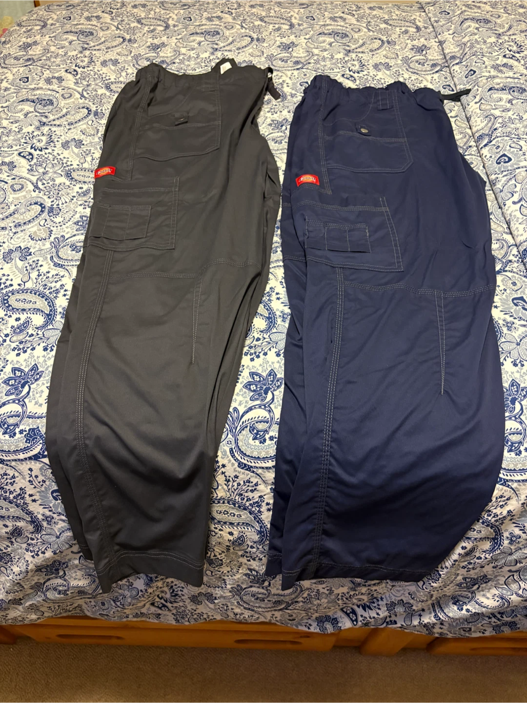 Two pairs of Dickies cargo scrub pants