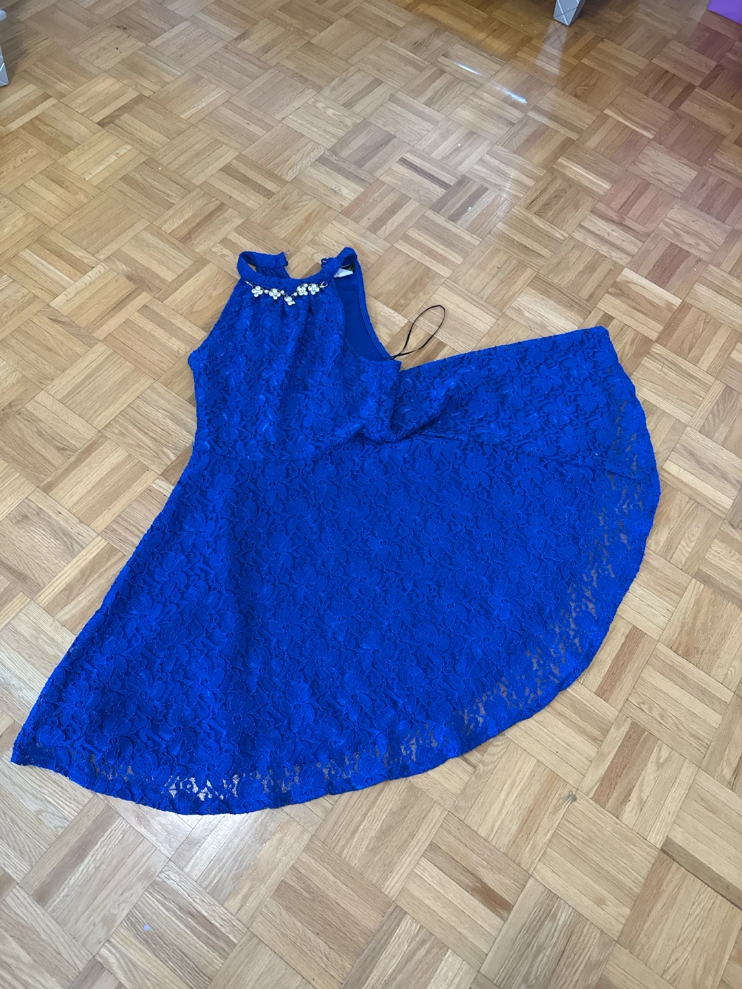 Kimcine Royal Blue Lace Dress - Medium