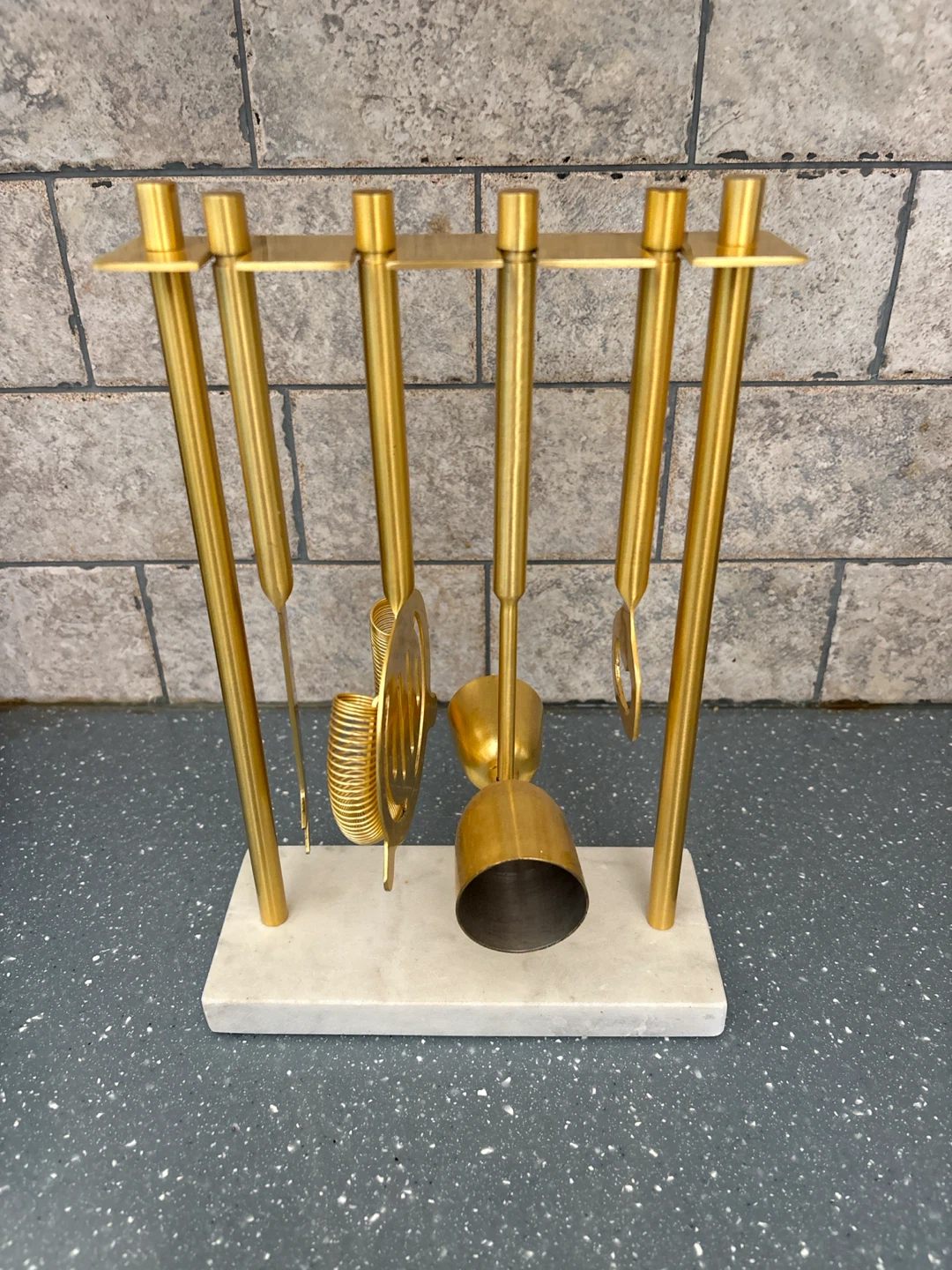 Gold Bar Tool Set with Marble Base - photo 2