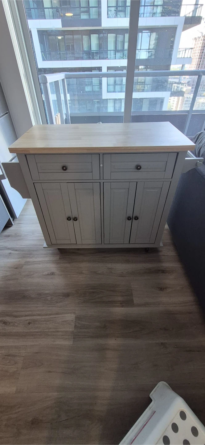Kitchen Island with Butcher Block Top