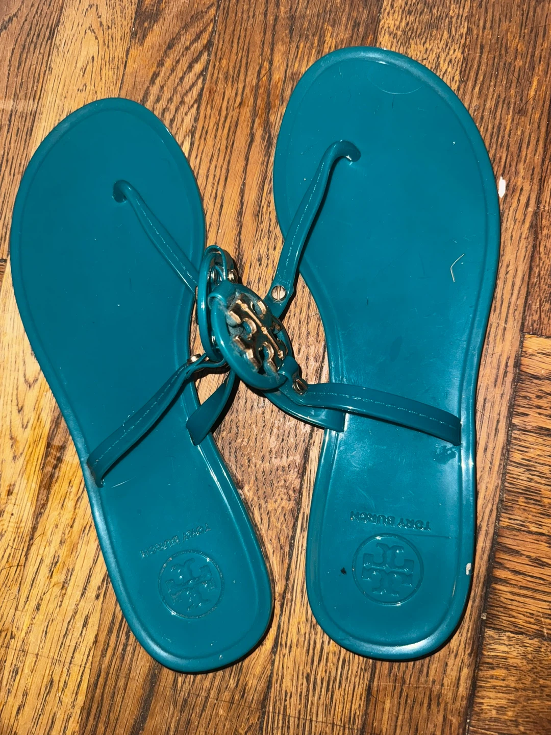Tory Burch Teal Jelly Sandals Size 7