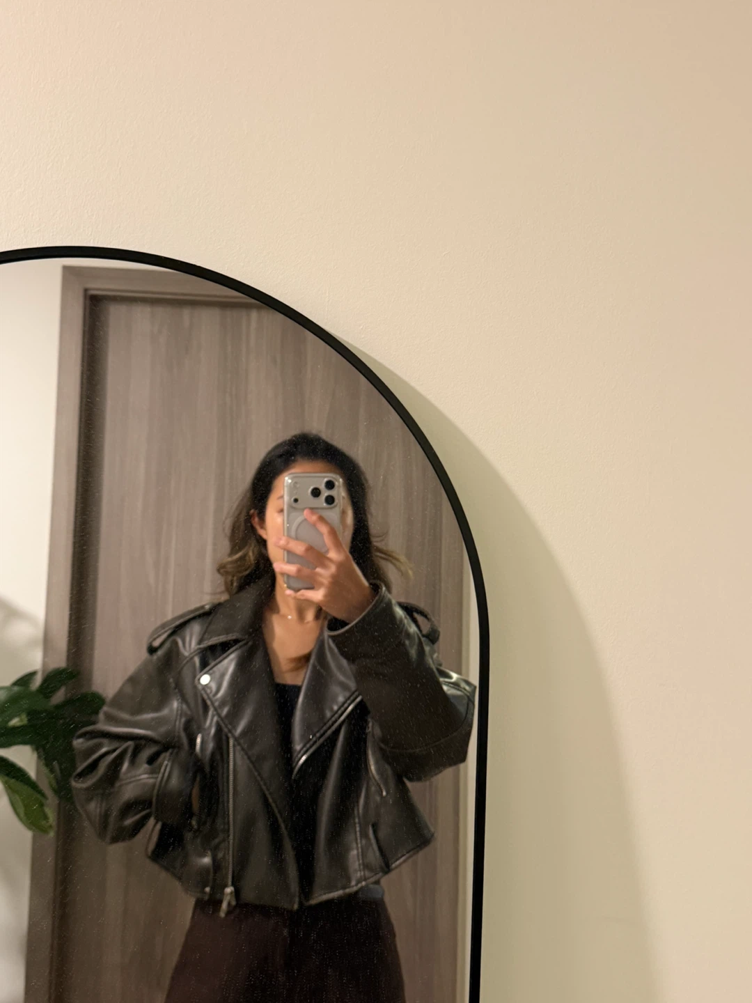 Zara Faux Leather Biker Jacket xl