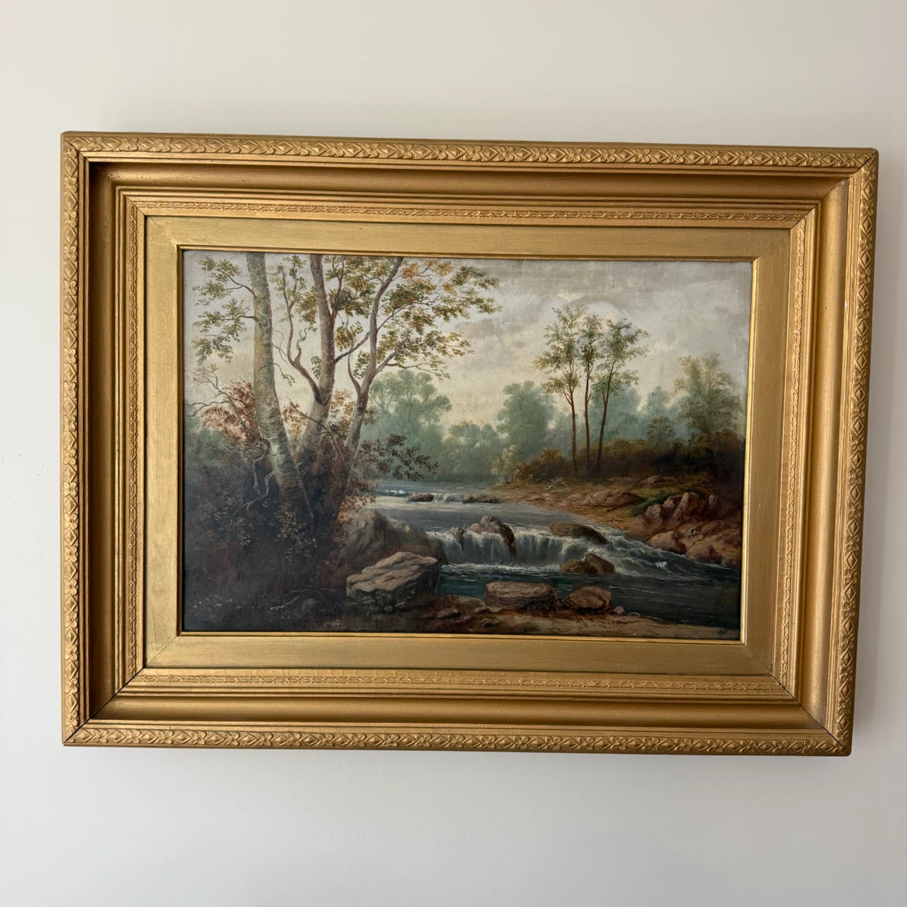 Victorian era British school landscape oil painting