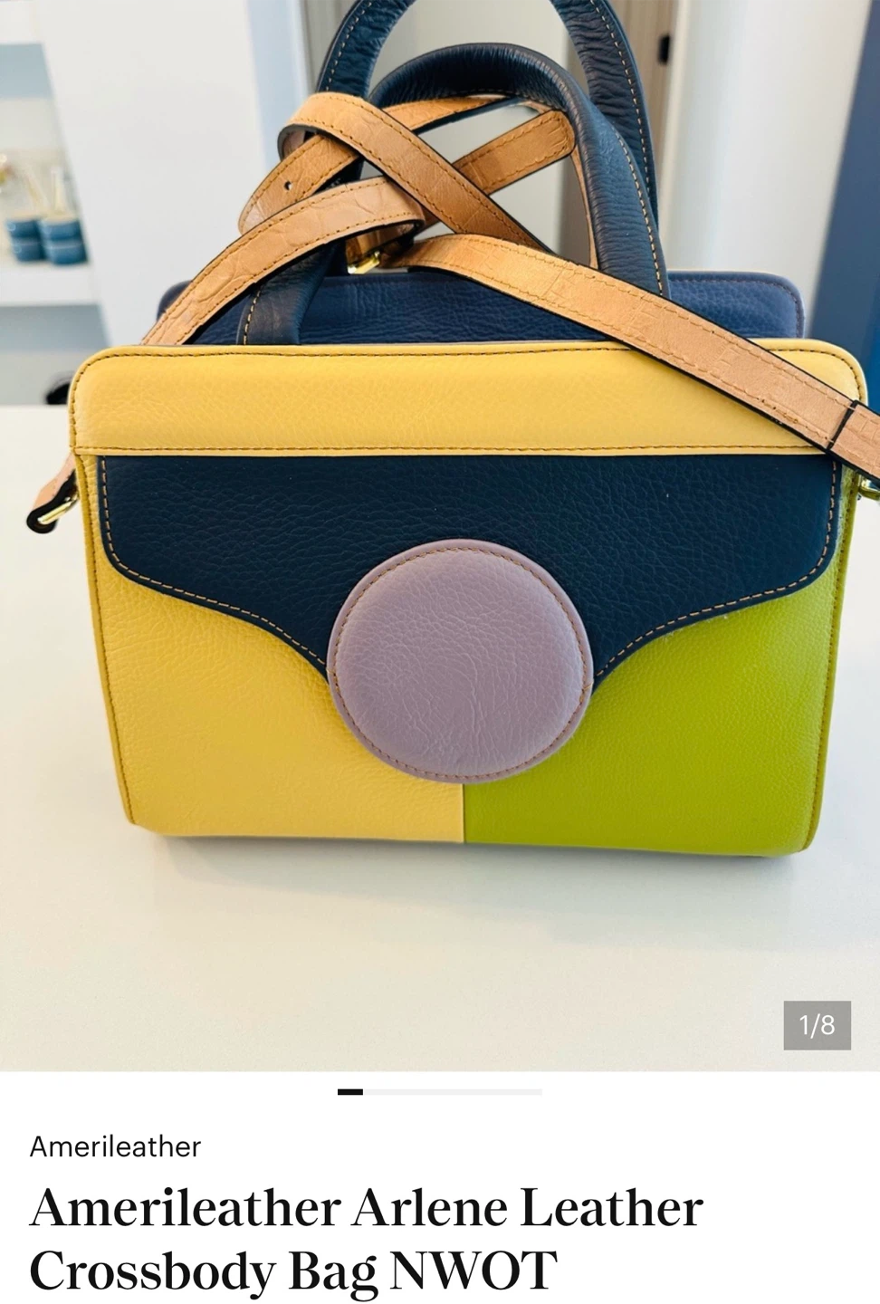 Amerileather Arlene Leather Crossbody Bag