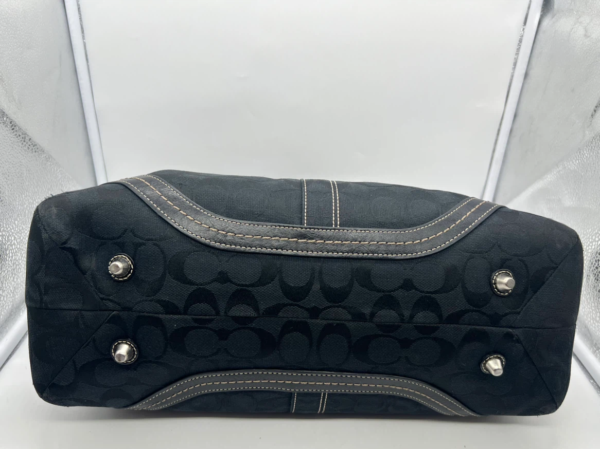 COACH 05089 Soho Sig Black Jacquard Leather Braided Shoulder Bag - photo 5