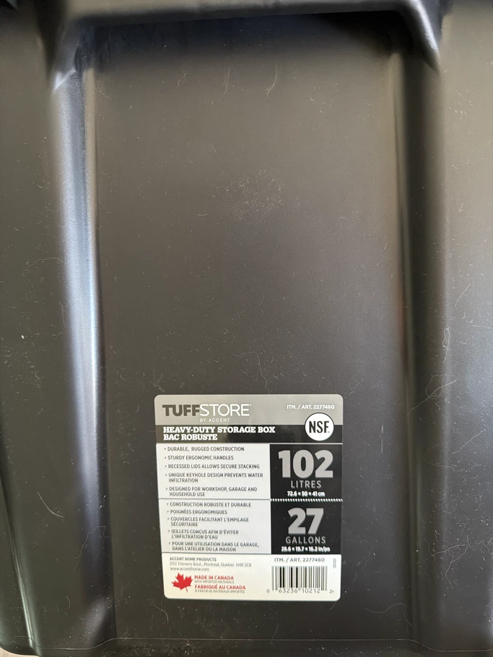TuffStore 102L Heavy-Duty Storage Box - photo 2