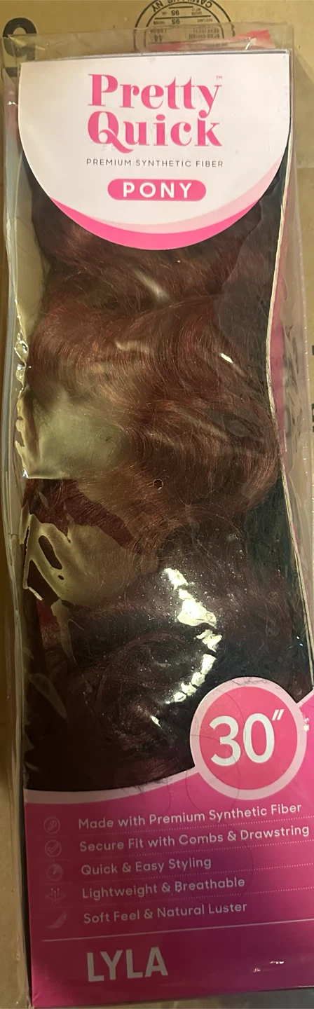 Outre Pretty Quick Lyla 30 inch Pony - DR2/Cinnamon Wine