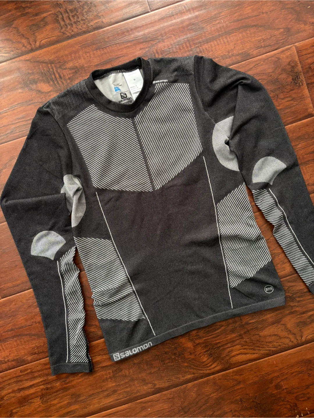 Salomon active long sleeve top M run hike bike sport - photo 4