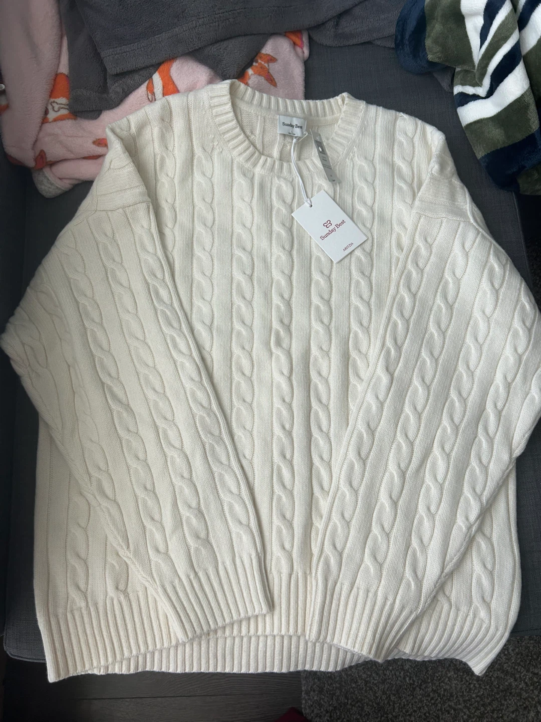Sunday Best Aritzia Cable Knit Sweater
