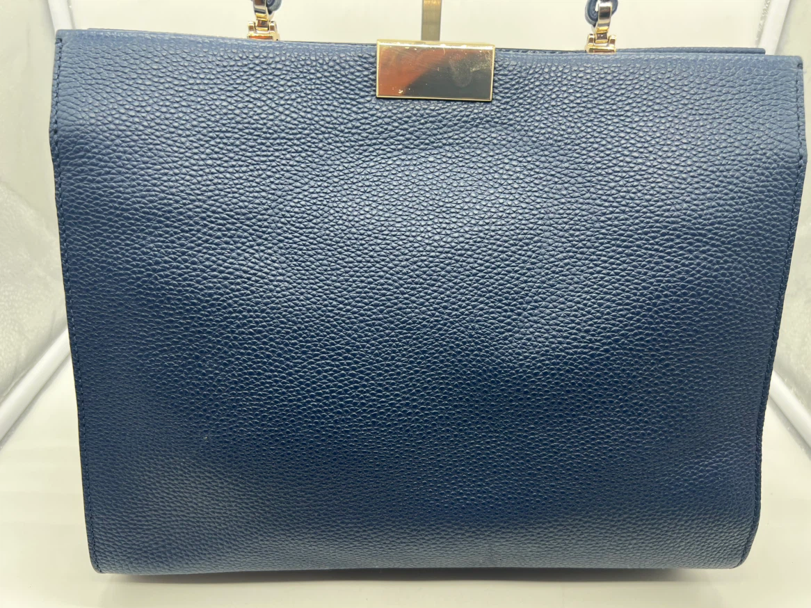 KATE SPADE Ainslie Street Etta Navy Leather Studded Satchel Bag - photo 4