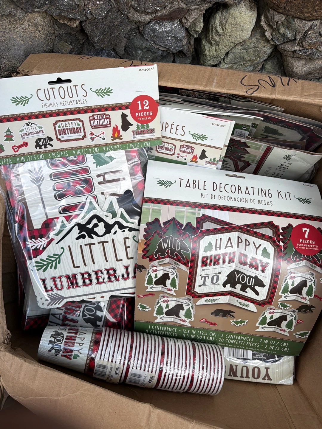 Amscan Little Lumberjack Birthday Party Supplies Lot - photo 3