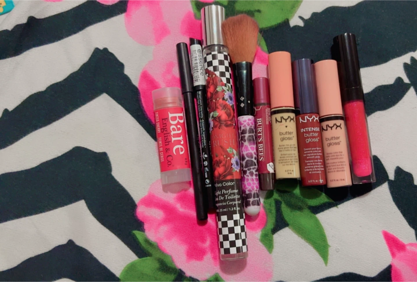Assorted Lip Products and Beauty Items