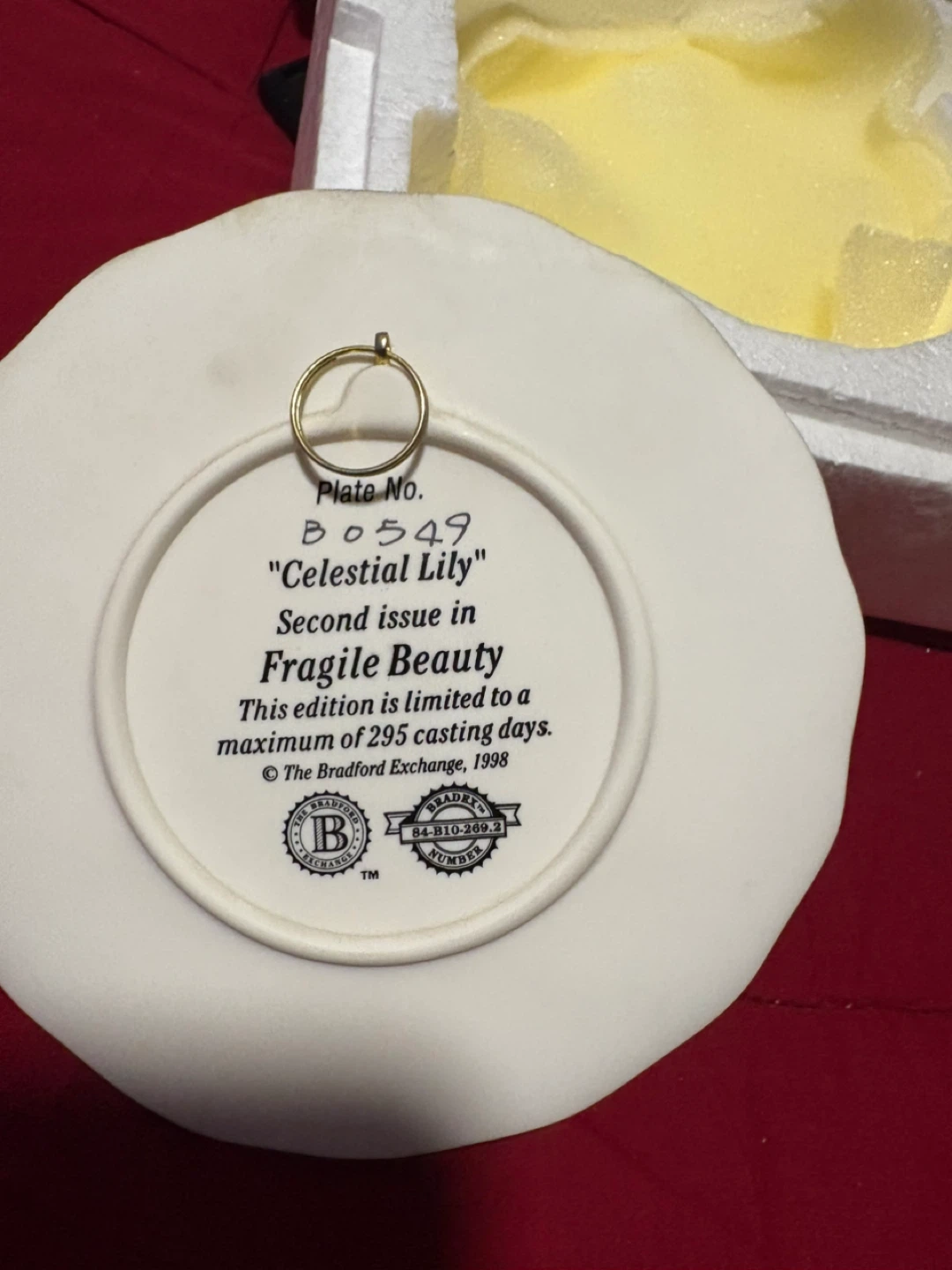 Bradford Exchange Fragile Beauty Celestial Lily Plate - photo 2