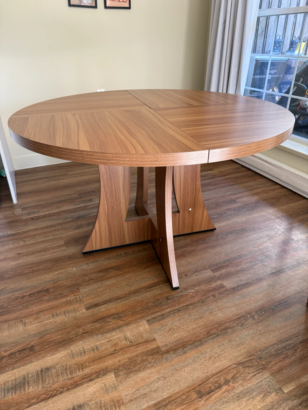 Round Dining Table and Four Tufted Chairs - photo 2